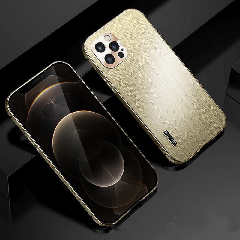 Suitable For All Inclusive Metal Shatter Resistant Brushed Sleeves For Mobile Phone Cases